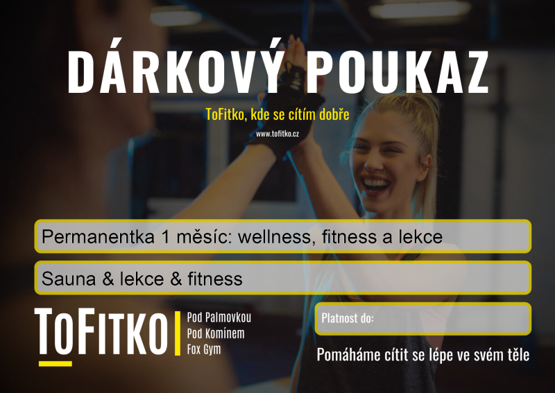 Voucher Permanentka 1 měsíc: wellness, fitness a lekce